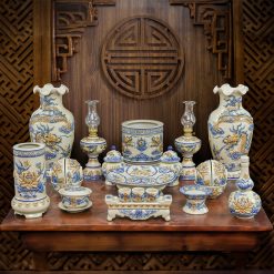 Bộ đồ thờ Gia Tiên An Việt Bát Tràng BDT1