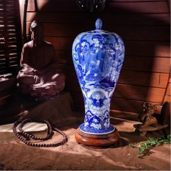 Bình men Lam Bát Tràng An Việt BVL28